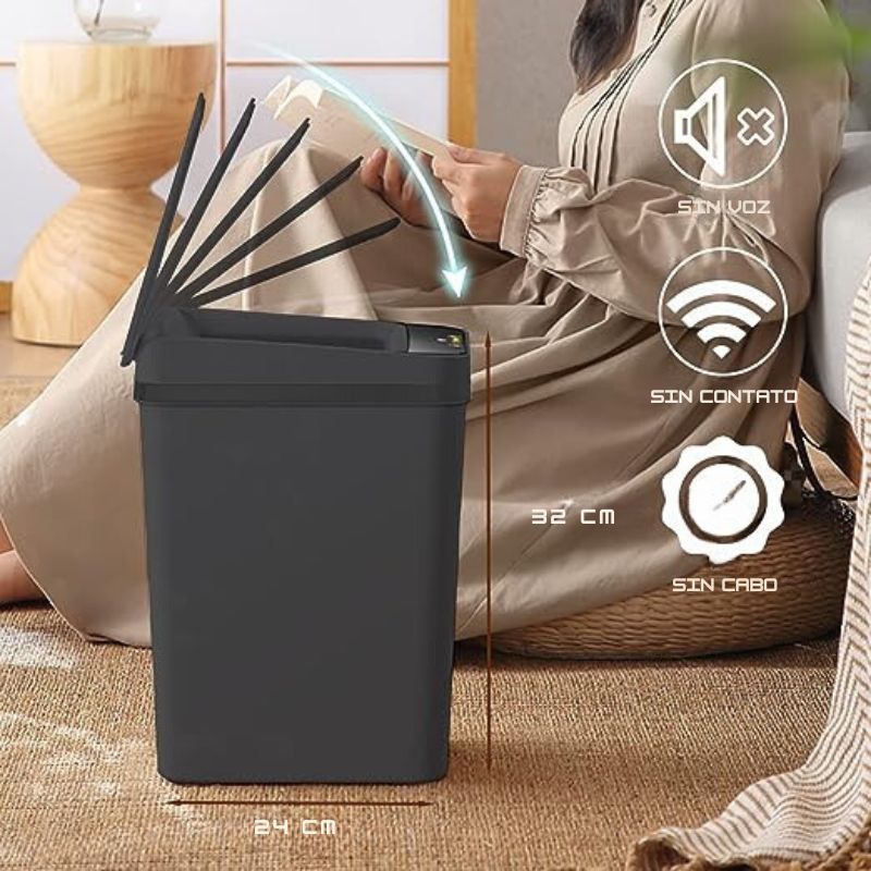 sin-voz-sin-contato-sin cabo-cubo-basura-inteligente-12L-negro-sensor-movimiento-mantén-tu-hogar-limpio-sin-esfuerzo-comprar-ahora